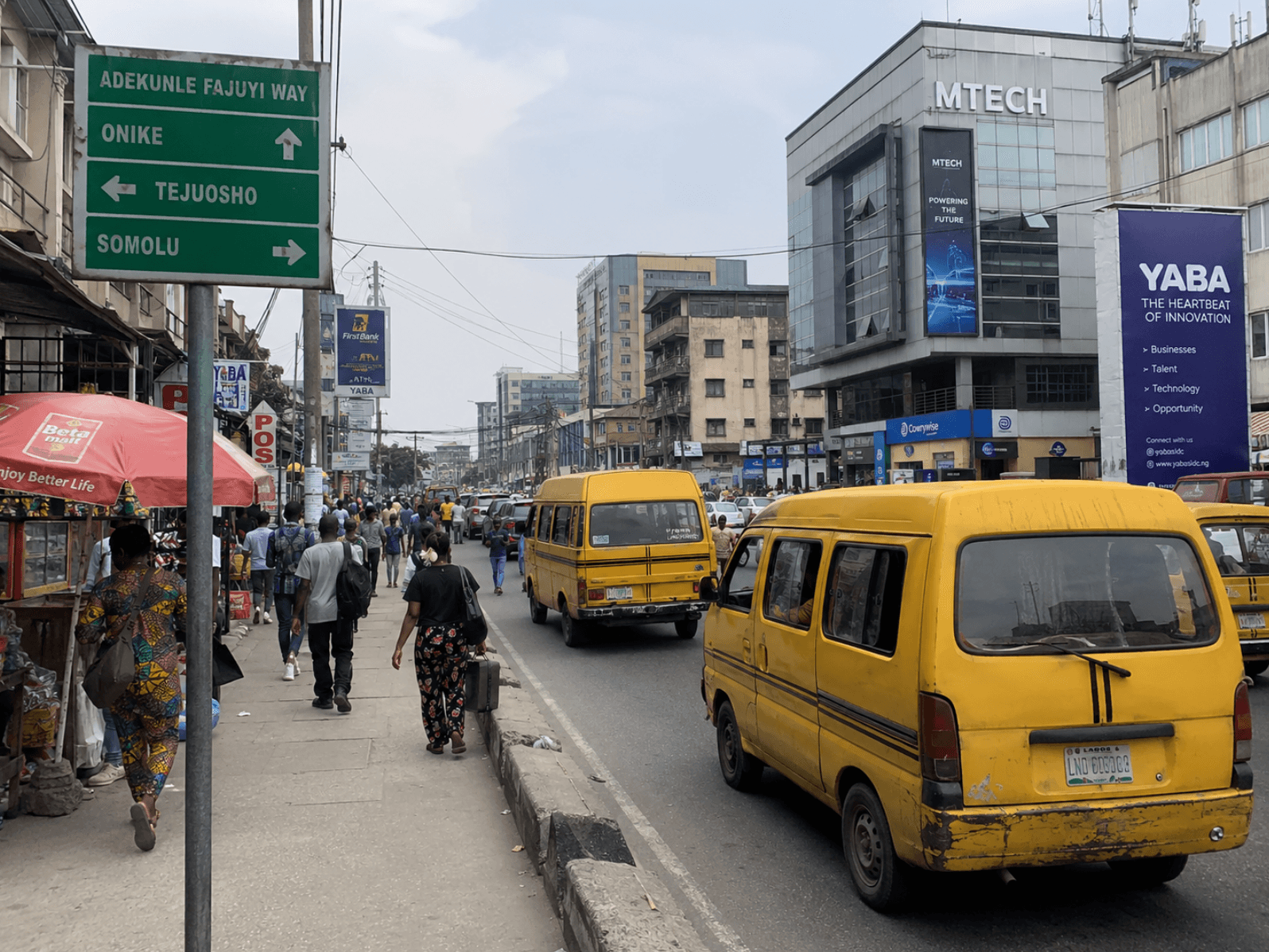 Yaba streets and neighbourhood life in Lagos